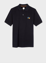 Load image into Gallery viewer, Blue Paint Splatter Polo Shirt