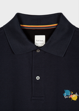 Load image into Gallery viewer, Blue Paint Splatter Polo Shirt