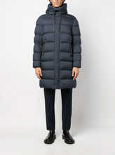 Load image into Gallery viewer, Padded Hooded Coat Blue
