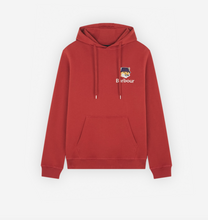 Load image into Gallery viewer, Barbour x Maison Kitsuné Fox Head Hoodie Burnt Red
