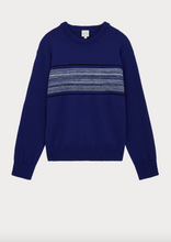 Load image into Gallery viewer, Blue Crew neck Knit Sweater