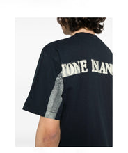 Load image into Gallery viewer, Stripes Six Print Short-Sleeve T-Shirt Blue