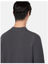 Load image into Gallery viewer, Grey Crewneck Sweater with Ribbed Details