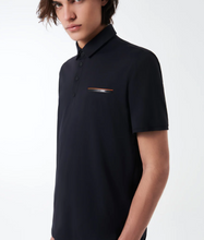 Load image into Gallery viewer, Oxford Pocket Polo Black
