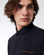 Load image into Gallery viewer, Oxford Pocket Polo Black