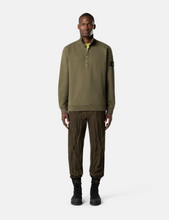 Load image into Gallery viewer, Military Green Half-Zip Sweatshirt