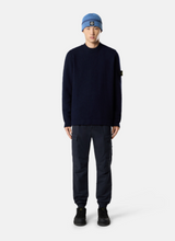 Load image into Gallery viewer, Crew Neck Jumper 'Fancy Yarn' Navy