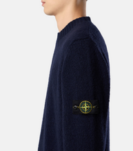 Load image into Gallery viewer, Crew Neck Jumper 'Fancy Yarn' Navy