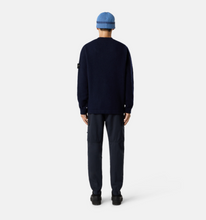 Load image into Gallery viewer, Crew Neck Jumper 'Fancy Yarn' Navy