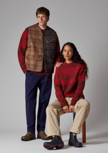 Load image into Gallery viewer, Paul Smith loves Barbour - Rosette Red Saddle Crew Neck Sweater