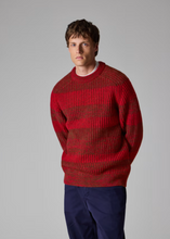 Load image into Gallery viewer, Paul Smith loves Barbour - Rosette Red Saddle Crew Neck Sweater