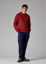 Load image into Gallery viewer, Paul Smith loves Barbour - Rosette Red Saddle Crew Neck Sweater