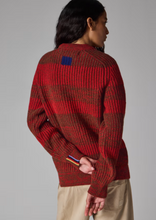 Load image into Gallery viewer, Paul Smith loves Barbour - Rosette Red Saddle Crew Neck Sweater