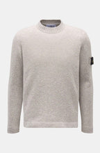 Load image into Gallery viewer, Crew Neck Jumper 'Fancy Yarn' Light Grey