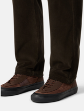 Load image into Gallery viewer, Logo-Appliquéd Wide-Leg Cotton-Corduroy Trousers Brown
