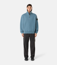 Load image into Gallery viewer, Half-zip sweatshirt Blue