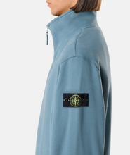 Load image into Gallery viewer, Half-zip sweatshirt Blue