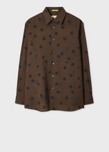 Load image into Gallery viewer, Brown Shadow Polka Viscose-Wool Shirt