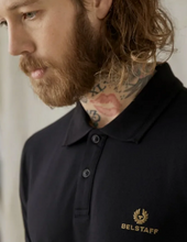 Load image into Gallery viewer, Black Short Sleeved Polo