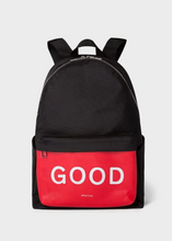 Load image into Gallery viewer, Men´s Black 'Good' Motif Canvas Backpack