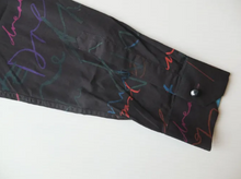 Load image into Gallery viewer, Men's Slim-Fit Black 'Ideas Script' Print Cotton Shirt