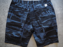 Load image into Gallery viewer, Men's Blue 'Harold's Collage' Print Cotton Shorts