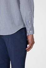 Load image into Gallery viewer, Blue Striped French Collar Shirt