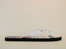 Load image into Gallery viewer, White 'Good' 'Disc' Flip Flops