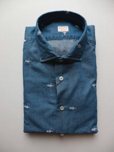 Load image into Gallery viewer, Shirt Collar Cuteaway Blue Canvas