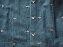 Load image into Gallery viewer, Shirt Collar Cuteaway Blue Canvas