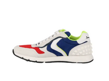 Load image into Gallery viewer, White-Blue-Red Sneakers In Leather and Nylon