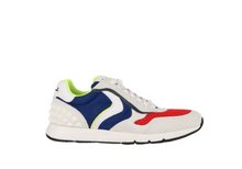 Load image into Gallery viewer, White-Blue-Red Sneakers In Leather and Nylon