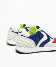 Load image into Gallery viewer, White-Blue-Red Sneakers In Leather and Nylon
