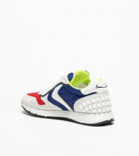 Load image into Gallery viewer, White-Blue-Red Sneakers In Leather and Nylon
