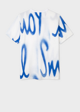 Load image into Gallery viewer, White 'Spray' Print Cotton T-Shirt