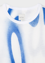 Load image into Gallery viewer, White 'Spray' Print Cotton T-Shirt