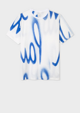 Load image into Gallery viewer, White 'Spray' Print Cotton T-Shirt