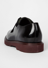 Load image into Gallery viewer, Black Leather 'Mac' Derby Shoes With Bordeaux Soles