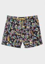 Load image into Gallery viewer, Black 'Fruit' Print Swim Shorts