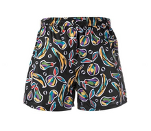 Load image into Gallery viewer, Black 'Fruit' Print Swim Shorts