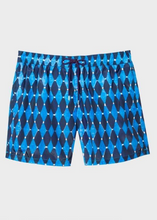 Load image into Gallery viewer, 'Diamond' Print Swim Shorts Blue