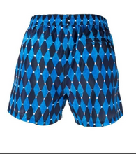 Load image into Gallery viewer, 'Diamond' Print Swim Shorts Blue