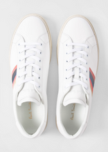 Load image into Gallery viewer, White 'Painted Stripe' 'Hansen' Trainers