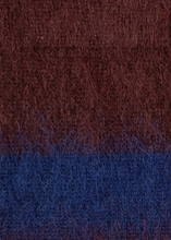 Load image into Gallery viewer, Navy And Burgundy Mohair-Blend Socks