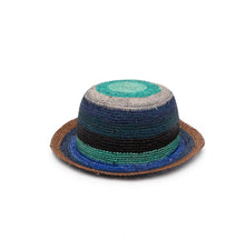 Load image into Gallery viewer, Stripe Crochet Straw Hat Multicolour