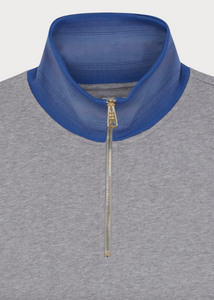 Zip-Neck Sweatshirt Grey