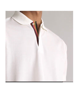 Artist Stripe Polo Shirt White