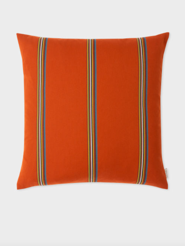 Signature Stripe Cushion Orange