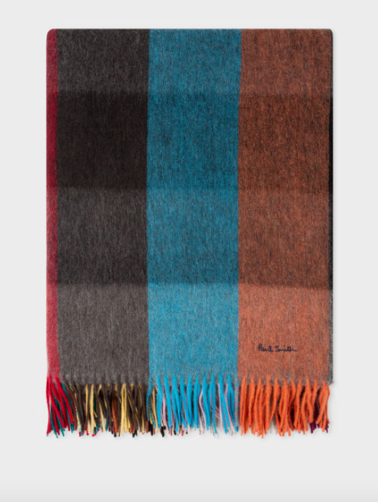 Cashmere-Blend Blanket Multicolor
