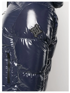 Blue Bomber Jacket In Gloss